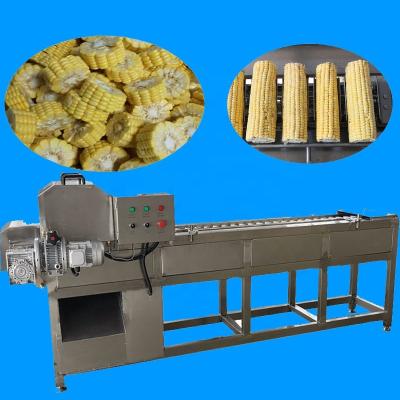 China food & Beverage Plant Corn Cob Cutting Machine / Corn Cutter Head And Tail Removing Machine In Constant Temperature Storage for sale