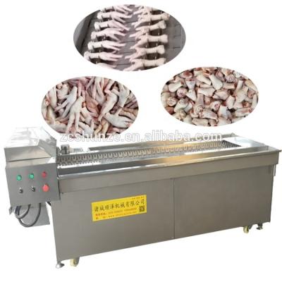 China food & Beverage factory frozen chicken feet cutting machine/fresh chicken feet cutting machine/chicken feet peeling processing equipment for sale