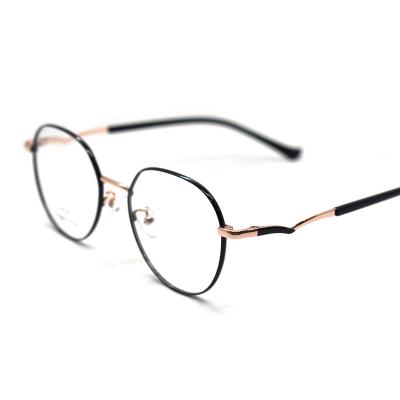 China New Fashionable Designer Round Classical Optical Eyeglasses Metal Eyeglasses Clear Glass Eyewear Optical Glasses for sale