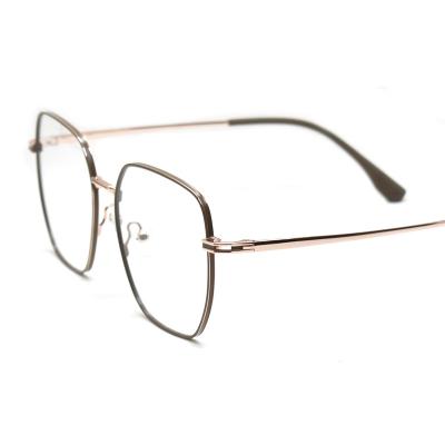 China Learing Gaming Work Rectangle Glasses Frame / Oversized Metal Eyewear High Level Metal Optical Glass Thin Frames for sale