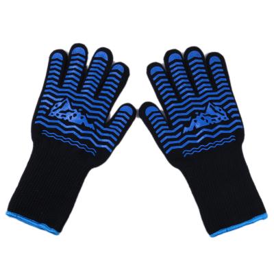 China Anti-Slip Resistance High Temperature Barbecue Insulated Gloves Flame Retardant Microwave Oven Flame Retardant Gloves 350-800 Centigrade for sale