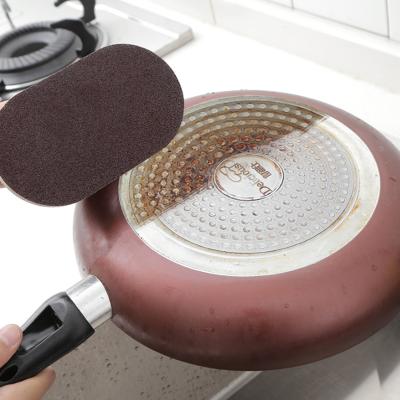 China Emery Sponge Rubbing Magic Kitchen Decontamination Cleaning Brush Bowl Nano Stocked Wash Pot with Handle Sanding Rusty Descaling Rub for sale