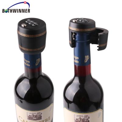 China ABS+Zinc Alloy Liquor Bottle Whiskey Wine Bottle Lock Password Combination Lock Bottle Wine Stopper Digital Cap Lock for sale