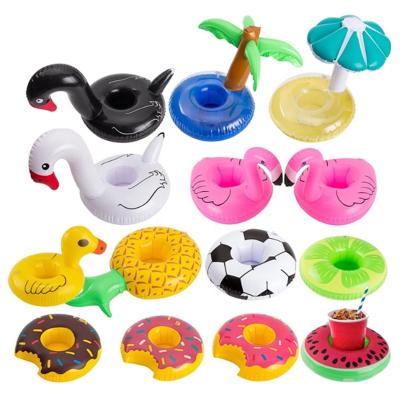 China Sustainable Seat Small Umbrella Cup Holder Inflatable Milk Tea Floating Mushroom Coaster Kids Water Beach Toys for sale