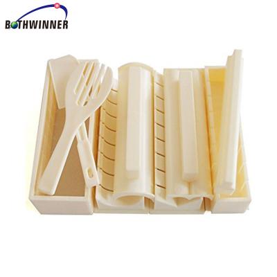 China 10PCS Sushi Maker Kit Rice Roll Mold Kitchen DIY Easy Viable Chef Set Mold Roller Tool for sale