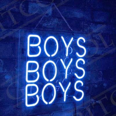 China Residential OEM Shanghai China Suppliers Office Neon Piping Sign Letters Custom Acrylic Clear Boys Glass Neon Lamp L for sale