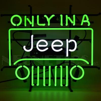 China Buildings neon sign JEEP neon lamp car garage signage OEM china suppliers jeep glass neon signs for sale