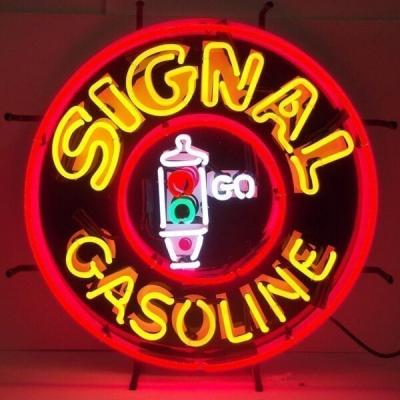 China Custom glass neon gasoline neon sign from OEM china manufacturer logo engine oil neon sign gasoline signal neon sign for sale