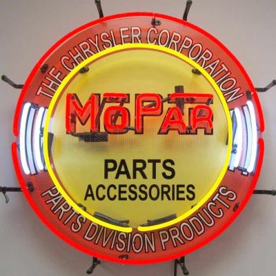 China Vintage Mopar Neon Light Buildings Neon Lamp Wall Glass Neon Clock Lead Free Rohs Certificate OEM Factory for sale