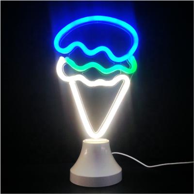 China Water-base Paint OEM Factory China Manufacturer Amazon Sign 5V DC USB Plug Ice Cream Led Table Top LED Neon Sign Neon Lamp sculpture for sale