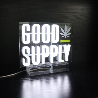 China Buildings logo printing china factory OEM letters acrylic neon logo making 3D led neon lamp glowing table top free design neon sign for sale