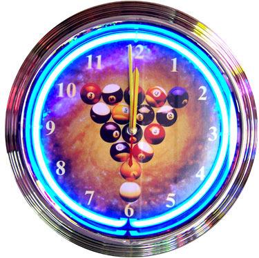 China LUMINOVA neon clock china factory 15 inch round shape chrome shell 12vdc glass tube light neon wall clock for sale