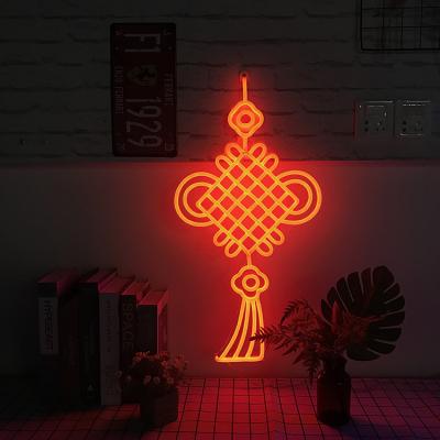 China Buildings OEM factory china suppliers led neon signs cable led light sign acrylic panel custom chinese knot led neon light sign for sale