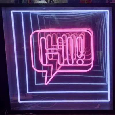 China Buildings OEM China Factory 12v DC Infinite Cable Led Neon Sign Mirror Acrylic Customs Lead Box Neon Light for sale