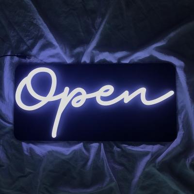 China China manufacturer wholesale customized buildings led noen sign black panel cable led neon sign led acrylic letters open led neon sign for sale