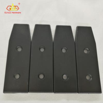 China Modern Factory Direct Glass Frameless Folding Door Hinge Folding Door Black Color Cover for sale