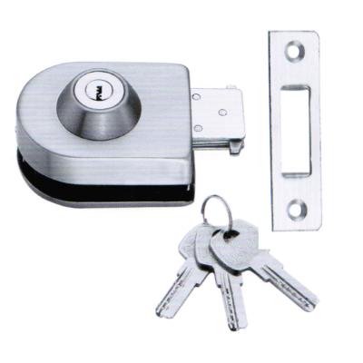 China Frameless Glass Folding Door Sliding Double Sided Door Lock Bilateral Patch Open Fitting For Glass Door With One Side Key for sale