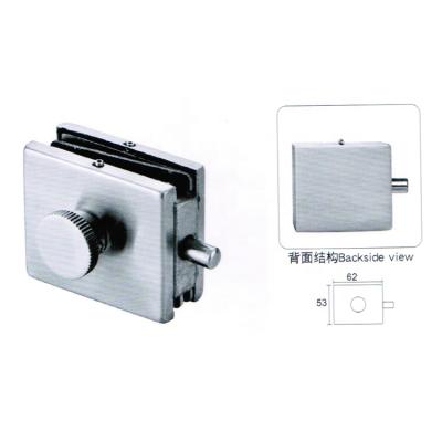 China Folding Door Toilet Lock Frameless Glass Hardware Stainless Steel Indicator Public Glass Door Lock for sale