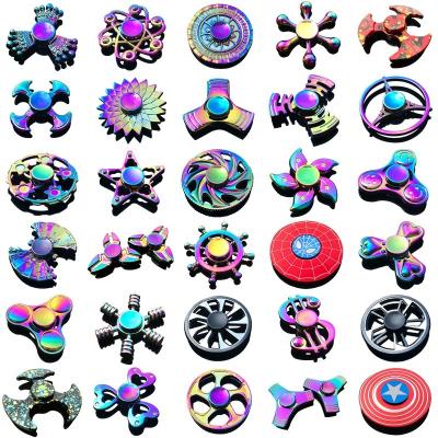 China Hot Selling Style Free Dynamic Effort Toy Metal Alloy Material Hand Anti Spinner Wiggle Toy New Dazzling Finger Trick Gyro Compass for sale