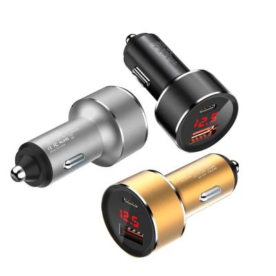 China China-chic New Dynamic High Quality Promotional Car Charger 2-Port Fast Palladium And Quick Charge 3.0 For Car Galaxy iPhone Huawei USB Charging Type C for sale