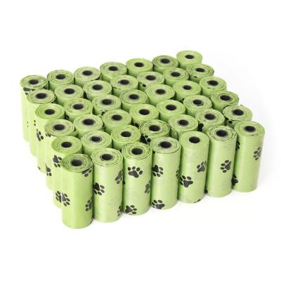 China Extra Thick Bag Stored 8 Dynamic Dog Poop Rolls Leak Proof Pet Waste Degradable Eco Friendly Bags/Box For Doggie Cat for sale