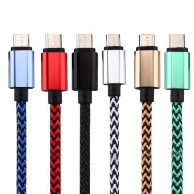 China Colorful Nylon Braided Type Fast Charging Dynamic Speed ​​Charger Micro C USB Fast Charging Data Cable For Samsung Huawei Xiaomi Android for sale