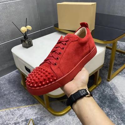 China Fashion Trend Designer Brand Red Bottom Elegant And Good Quality Oxford Shoes Wing Shoe With Shoes Box Red for sale