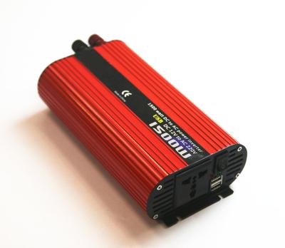 China 12V 24V 1500W External Fuse Modified Sine Wave Car Inverter With Multi-protection Function 200*116*56mm for sale