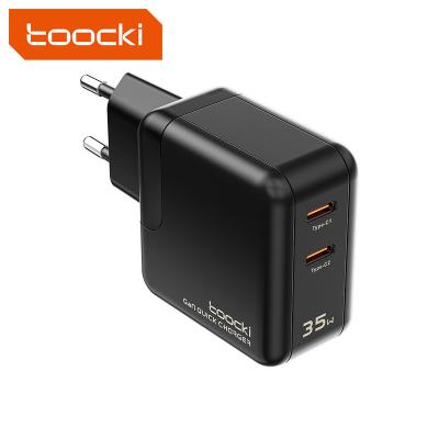 China Toocki 35W Mobile Phone/Laptop/Tablet/Switch Chargers Travel Adapter Mobile Phone Wall Charger Mobile Phone Accessories Type C Fast Charger With EU/US/UK/KR for sale