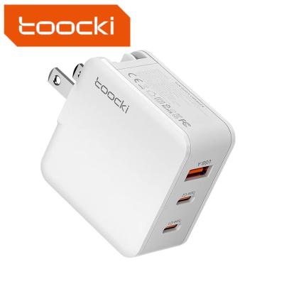 China Toocki Mobile Phone/Laptop/Tablet Wholesale 65W Multi-port USB Charger for PD Charger USB C Adapter Charging Type C USB Fast Charger for sale