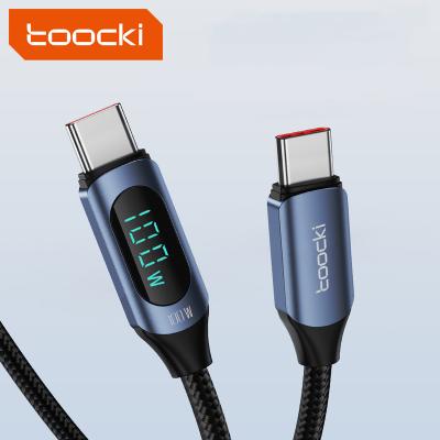 China MP3/MP4 Player PD 100w 5A type c to type c usb c mobile phone cable charger fast charging cables power real time display visible charging cable for sale