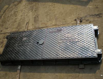 China Grid And Frame Ductile Class D400 Machinery Iron Manhole Covers 1280x500 for sale