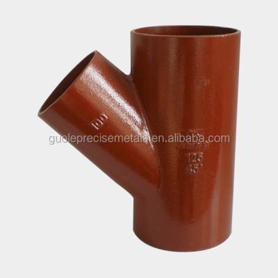 China Cast Iron Hubless Soil Copper Pipe Fittings Reduce Y Tee for sale