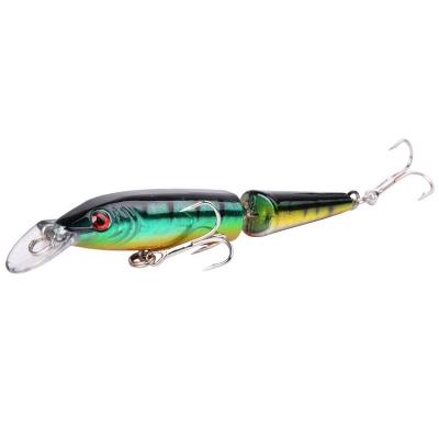 China ABS Plastic Lifelike Artificial Crankbait Multi Joint Fishing Lure 10.5cm 9g 2 Segment 6# Hook Wobblers Hard Sea Fishing Bait for sale