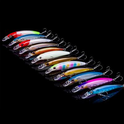 China New ABS Plastic Minnow 12colors Luminous Minnow 12colors Groundbait Luminous Lure Fishing Tackle PESCA Wobbler Fishing Tackle Carp Fishing Lures for sale