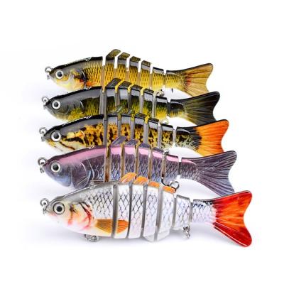 China Plastic Joined Multi Sections Fishing Lure 10cm Wobbler 15.5g Crankbait Artificial Hard Bait Swimbait Carp Trolling Fishing Tackle for sale