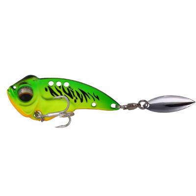 China Metal Sinking VIB Fishing Lure With Spoon Tail Wobbler Crankbaits Vibration Spinner Hard Spinner Tackle for sale