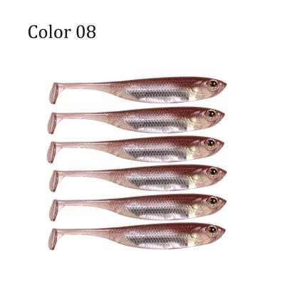 China PVC Bait Lures Soft Plastics Lure Soft Swimbait Multicolor For Bass Fishing for sale