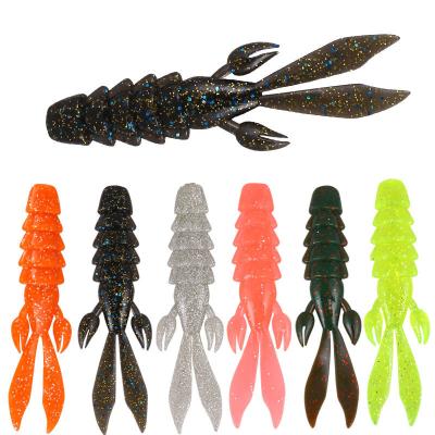 China New Lure Silicone 2022 Lure Lobster Soft Lure Lobster Larva Soft Tailed Tailed Fake Fish Silica Gel Odor False Shrimp Curly Tailed Fake Bait for sale