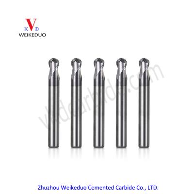 China Solid carbide ball nose end mill 2/3/4/6 flutes, Coating (Optional) R0.15-10MM complete for sale