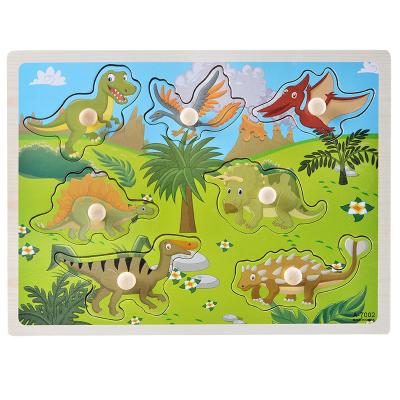 China New Design Cartoon Pattern Baby Wooden Puzzle Creative Non-Toxic Animal Gift Toys For Kid for sale