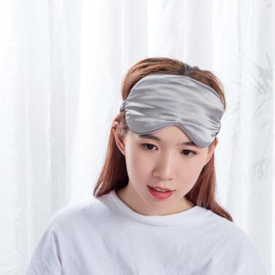 China Poly Circles Cute Dark Mulberry Satin Blindfold Travel Sleeping Eye Mask For Sleeping for sale