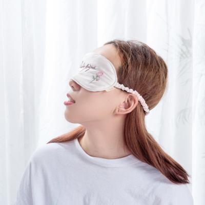 China New Custom Pure Soft Adjustable Silk 100% Silk Eye Mask Dark Circles Cover Visor Sleep for sale