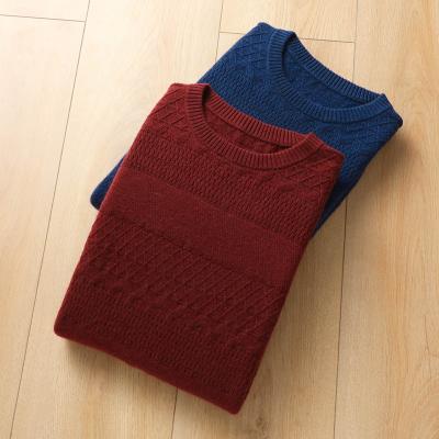 China Anti-Wrinkle Top Grade Mens Sweater 100% Pure Cashmere Knitted Pullovers Warm Winter O-Neck for sale