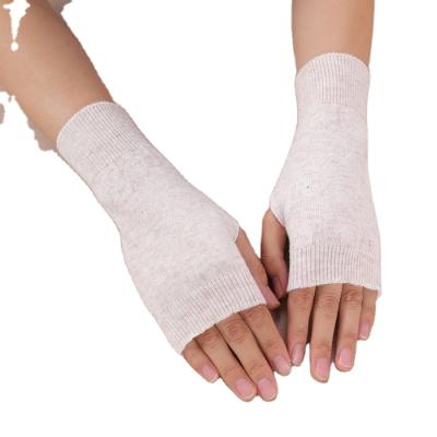 China New Ladies Autumn/Winter Adult Wholesale Arm Outdoor Wool Knitted Half-finger Warm Gloves for sale