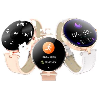 China Hot Selling Touch Screen Women Fashion Smartwatch IOS Android Smart Watch AMOLED Round Screen with Fitness Tracker and Heart Rate F18S for sale