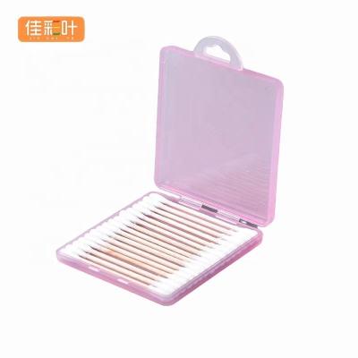 China Cosmetic Organizer Toothpicks Recyclable Container Container Case Cotton Makeup Storage Box Swab Packing Stick Cotton Makeup Case for sale