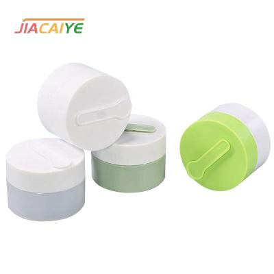 China 100g Cosmetic Cream Jar Cosmetic Plastic Container with Lid and Magnetic Spoon for Balm Cream Cleansing Jars Scrub Container Cleanser MI for sale