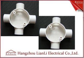 China Three Way Round PVC Electrical Conduit Junction Box BS4568 Custom Made for sale