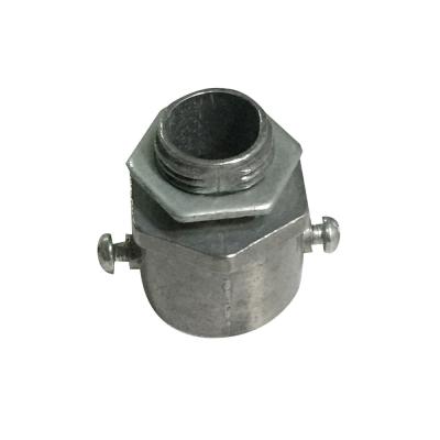 China Aluminum Material Malaysia Using GI Flexible Conduit Adaptor 20mm 25mm Two M4 Screws With Steel Locknut for sale